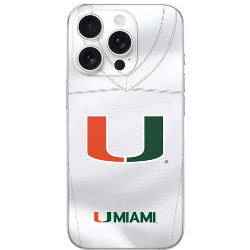 University of Miami White Jersey iPhone 16 Pro Skin
