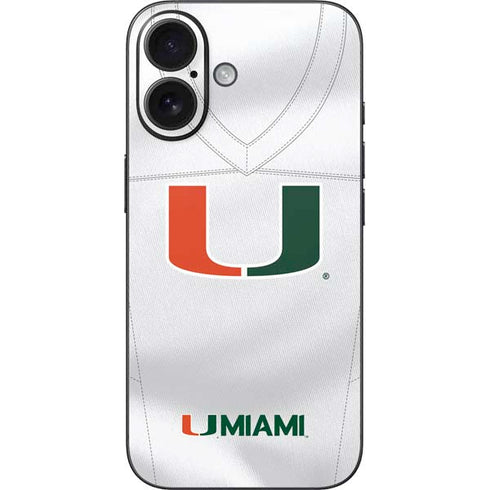 University of Miami White Jersey iPhone 16 Skin