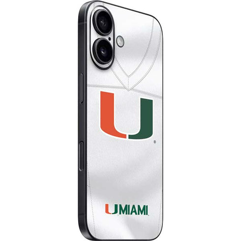 University of Miami White Jersey iPhone 16 Skin