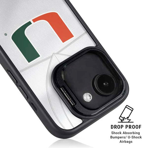 University of Miami White Jersey iPhone 16e Kickstand Case