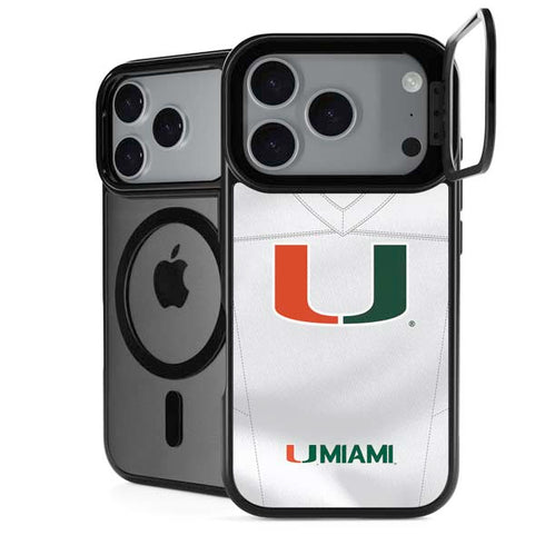 University of Miami White Jersey iPhone 18 Pro Max Kickstand Case