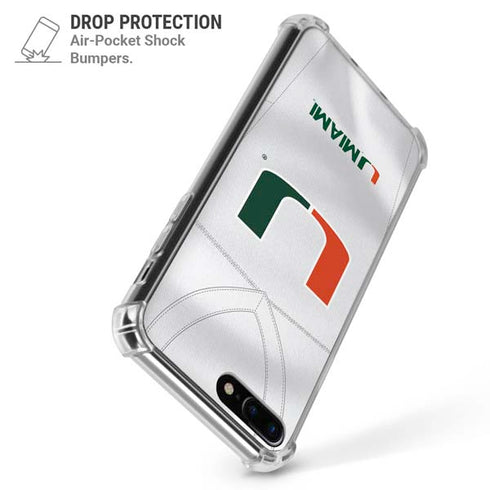University of Miami White Jersey iPhone 7/8 Plus Clear Case