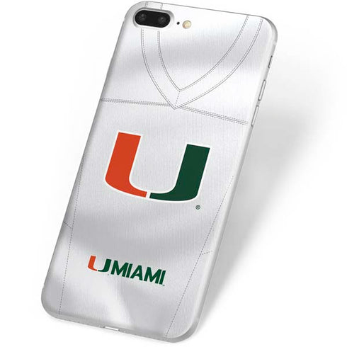 University of Miami White Jersey iPhone 8 Plus Skin