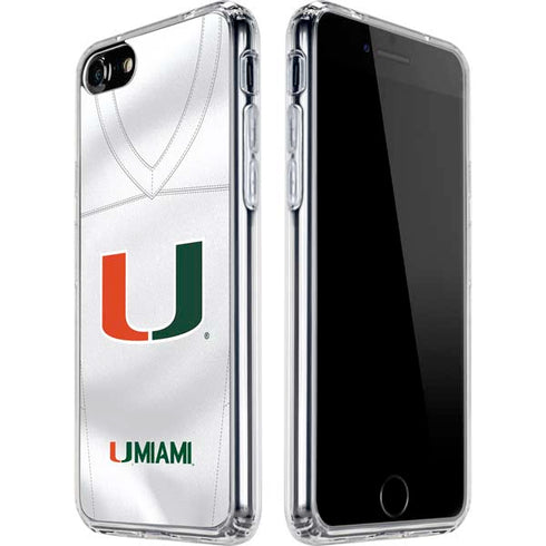 University of Miami White Jersey iPhone SE (2nd & 3rd Gen) Clear Case