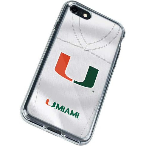 University of Miami White Jersey iPhone SE (2nd & 3rd Gen) Clear Case