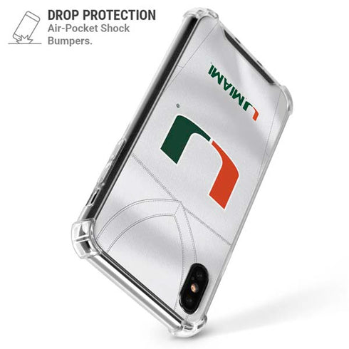 University of Miami White Jersey iPhone X/XS Clear Case