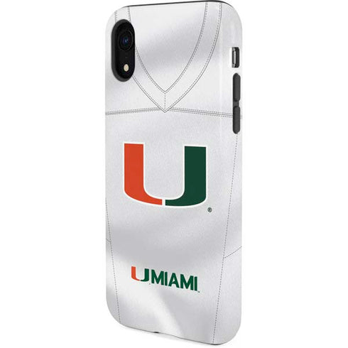 University of Miami White Jersey iPhone XR Pro Case