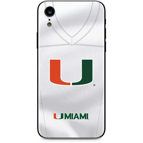 University of Miami White Jersey iPhone XR Skin