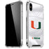 University of Miami White Jersey iPhone XS Max Clear Case