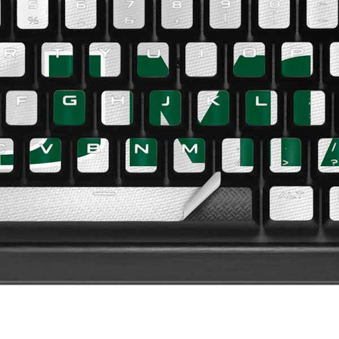 University of Miami White Jersey K95 RGB PLATINUM Mechanical Gaming Keyboard Skin