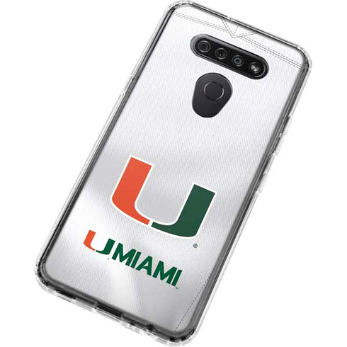 University of Miami White Jersey LG K51/Q51 Clear Case