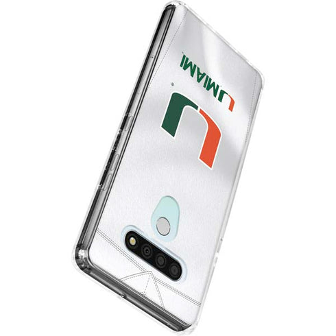 University of Miami White Jersey LG Stylo 6 Clear Case