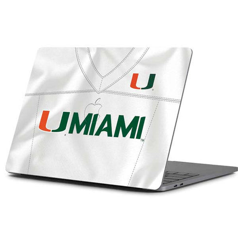 University of Miami White Jersey Apple MacBook Pro 13-inch Skin