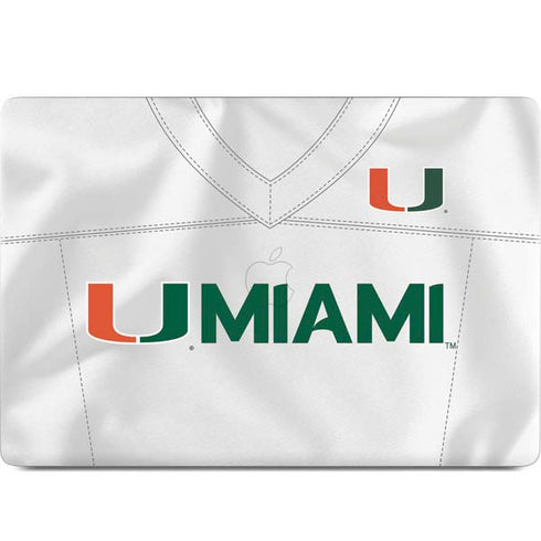 University of Miami White Jersey MacBook Skins