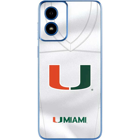 University of Miami White Jersey Moto G Play 4G (2024) Skin