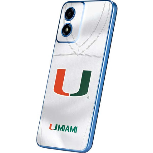 University of Miami White Jersey Moto G Play 4G (2024) Skin