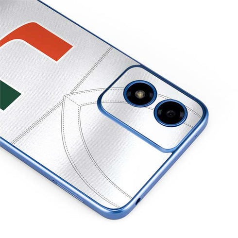 University of Miami White Jersey Moto G Play 4G (2024) Skin