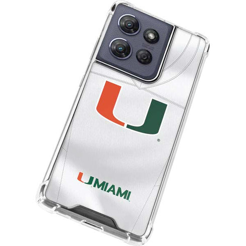 University of Miami White Jersey Moto G Power 5G (2025) Clear Case