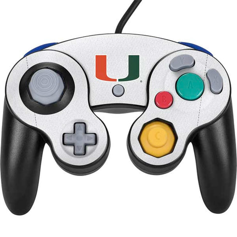 University of Miami White Jersey Nintendo GameCube Controller Skin