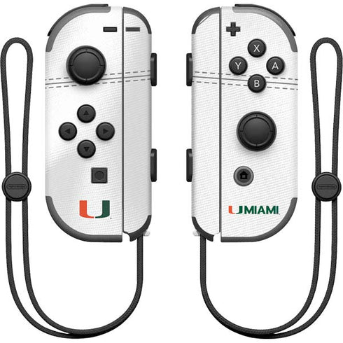 University of Miami White Jersey Nintendo Skins