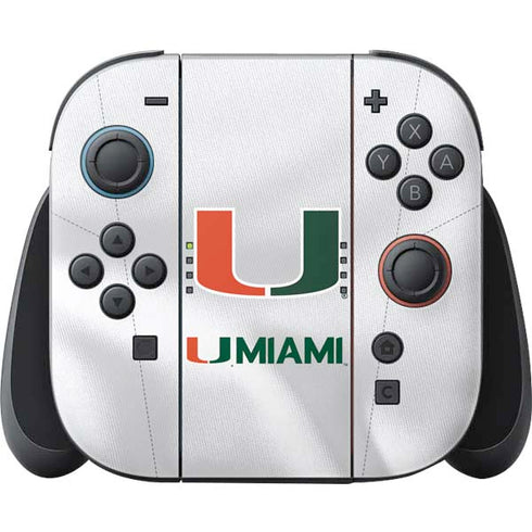 University of Miami White Jersey Nintendo Switch 2 (2025) Joy-Con Controller Skin