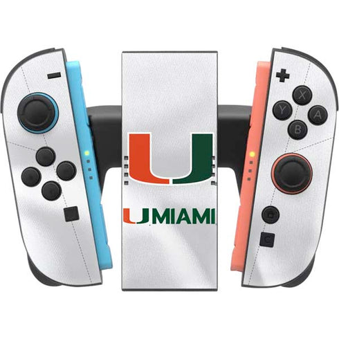 University of Miami White Jersey Nintendo Switch 2 (2025) Joy-Con Controller Skin