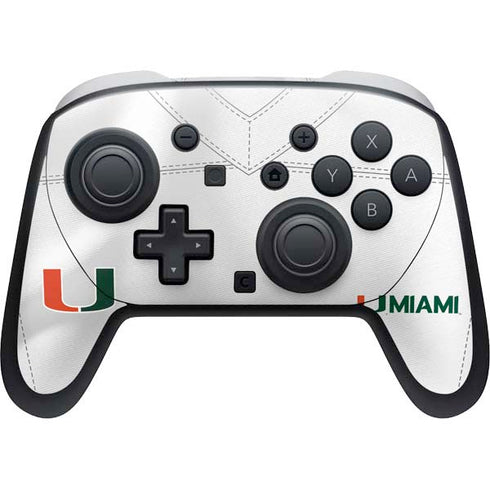 University of Miami White Jersey Nintendo Skins