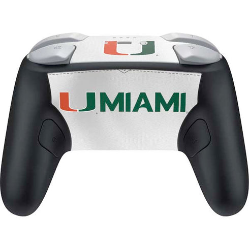 University of Miami White Jersey Nintendo Switch 2 (2025) Pro Controller Skin