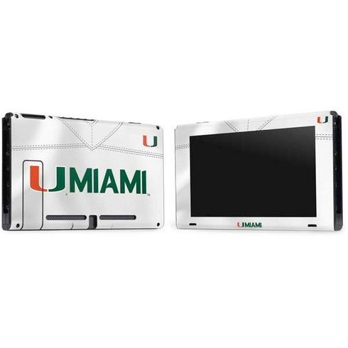 University of Miami White Jersey Nintendo Switch Bundle Skin