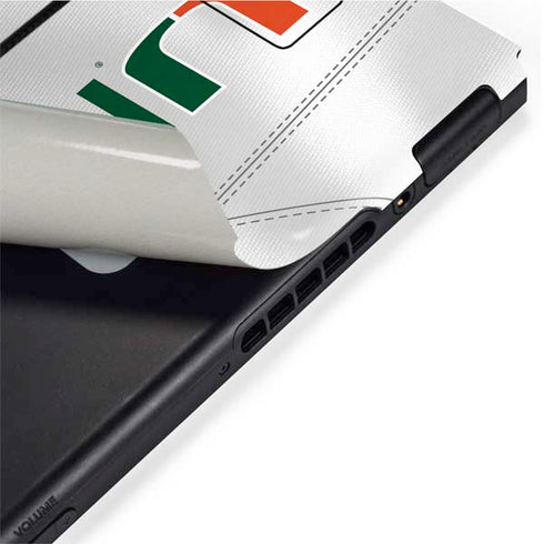University of Miami White Jersey Nintendo Switch Bundle Skin