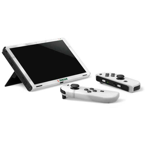 University of Miami White Jersey Nintendo Switch OLED (2021) Skin