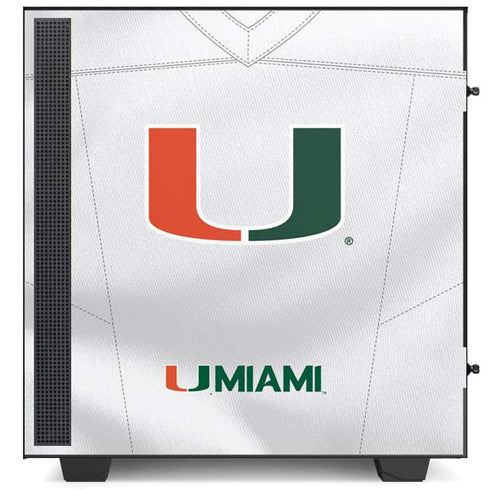 University of Miami White Jersey NZXT H510 Compact ATX Mid-Tower Case Skin