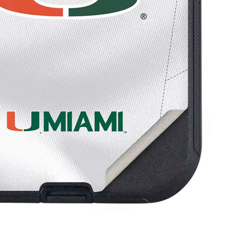 University of Miami White Jersey Otterbox Defender iPhone Skin