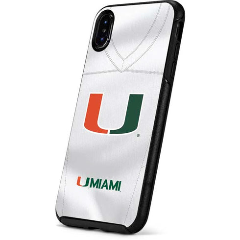 University of Miami White Jersey Otterbox Symmetry iPhone Skin