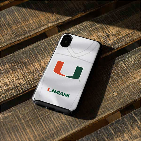 University of Miami White Jersey Otterbox Symmetry iPhone Skin