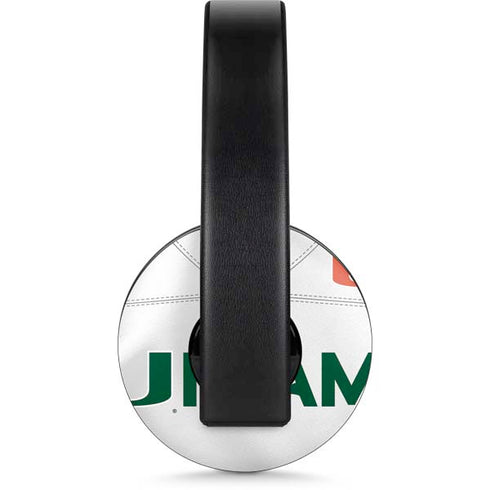 University of Miami White Jersey PlayStation 4 Gold Wireless Headset Skin