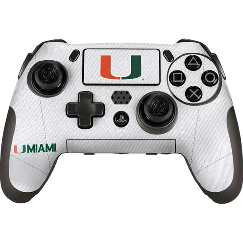 University of Miami White Jersey PlayStation Scuf Vantage 2 Controller Skin