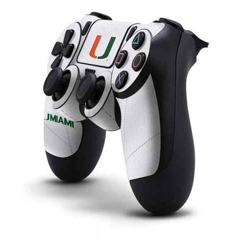 University of Miami White Jersey PS4 Controller Skin