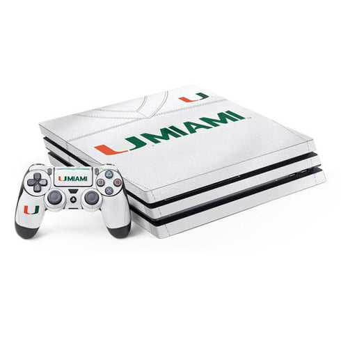 University of Miami White Jersey PlayStation PS4 Skins