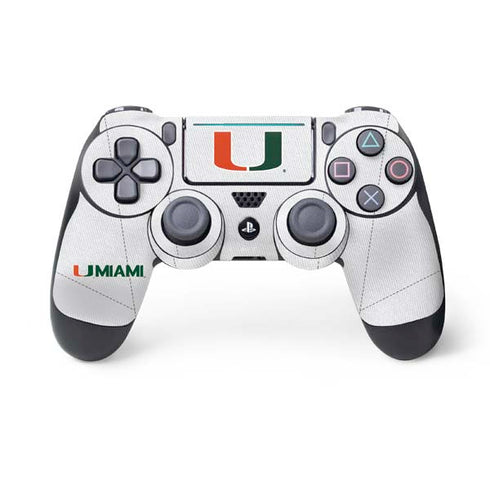 University of Miami White Jersey PS4 Pro/Slim Controller Skin
