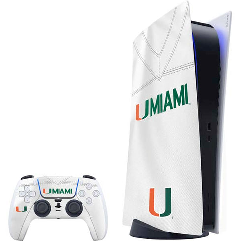 University of Miami White Jersey PlayStation PS5 Skins