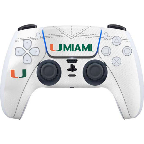University of Miami White Jersey PlayStation PS5 Skins