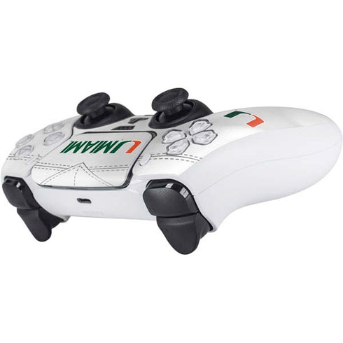 University of Miami White Jersey PS5 Controller Skin