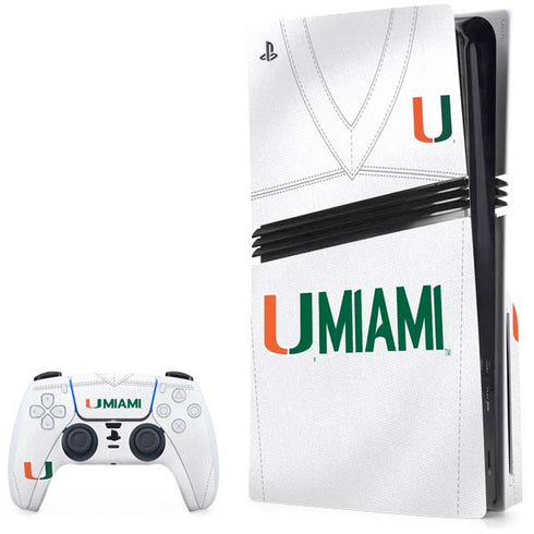 University of Miami White Jersey PlayStation PS5 Skins