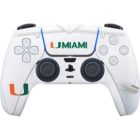 University of Miami White Jersey PS5 Pro Disk Bundle Skin
