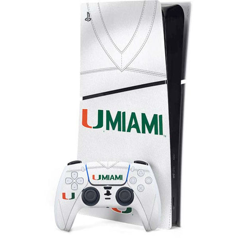 University of Miami White Jersey PlayStation PS5 Skins