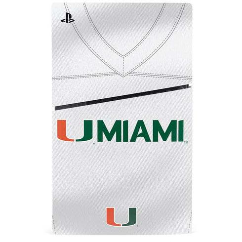 University of Miami White Jersey PS5 Slim Digital Edition Bundle Skin