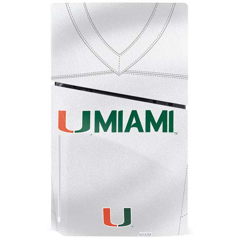University of Miami White Jersey PS5 Slim Disk Bundle Skin