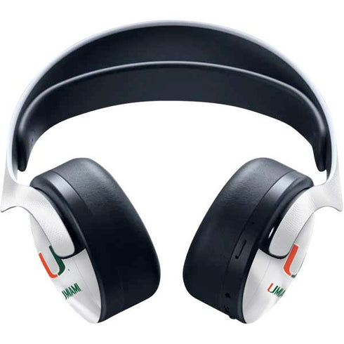University of Miami White Jersey PULSE 3D Wireless Headset for PS5 Skin