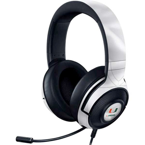 University of Miami White Jersey Razer Kraken X Skin